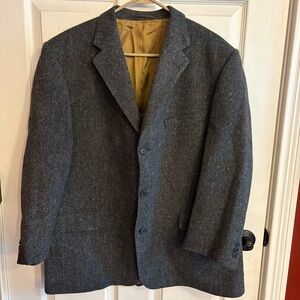 Magee men’s 100% Lambswool tweed blazer jacket size 46 gray 3 button